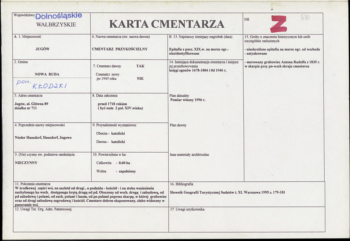 Karta cmentarza, skan nr 1