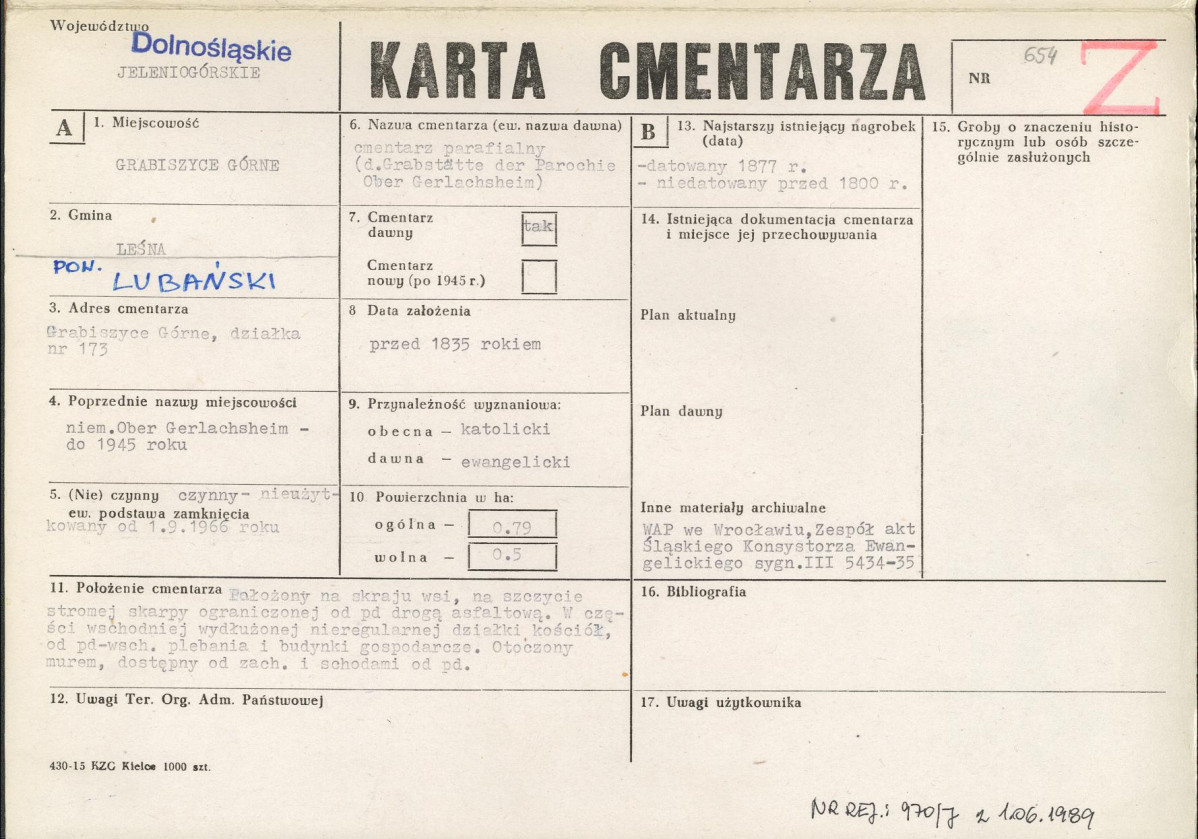 Karta cmentarza, skan nr 1