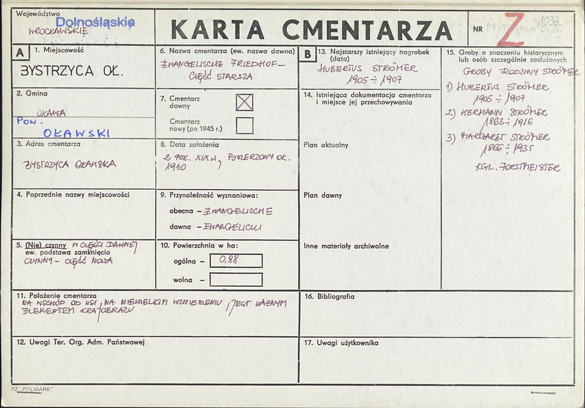 Karta cmentarza, skan nr 1
