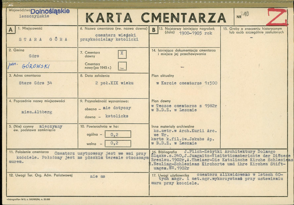 Karta cmentarza, skan nr 1
