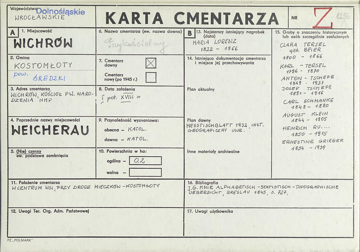 Karta cmentarza, skan nr 1