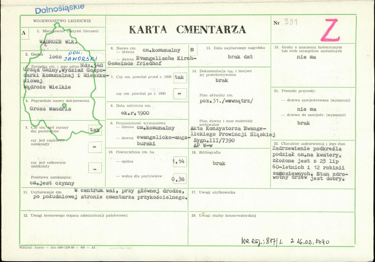 Karta cmentarza, skan nr 1
