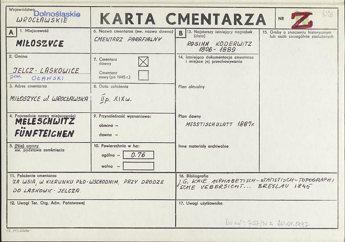 Karta cmentarza, skan nr 1