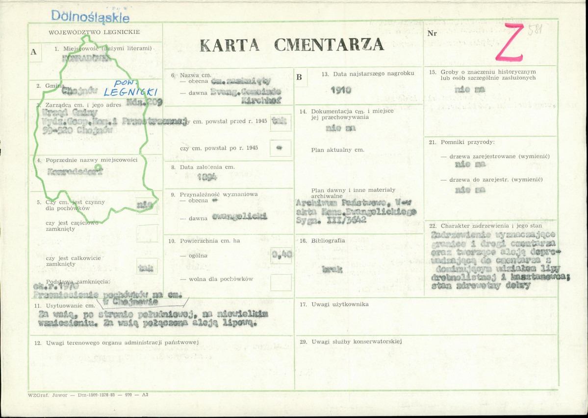 Karta cmentarza, skan nr 1