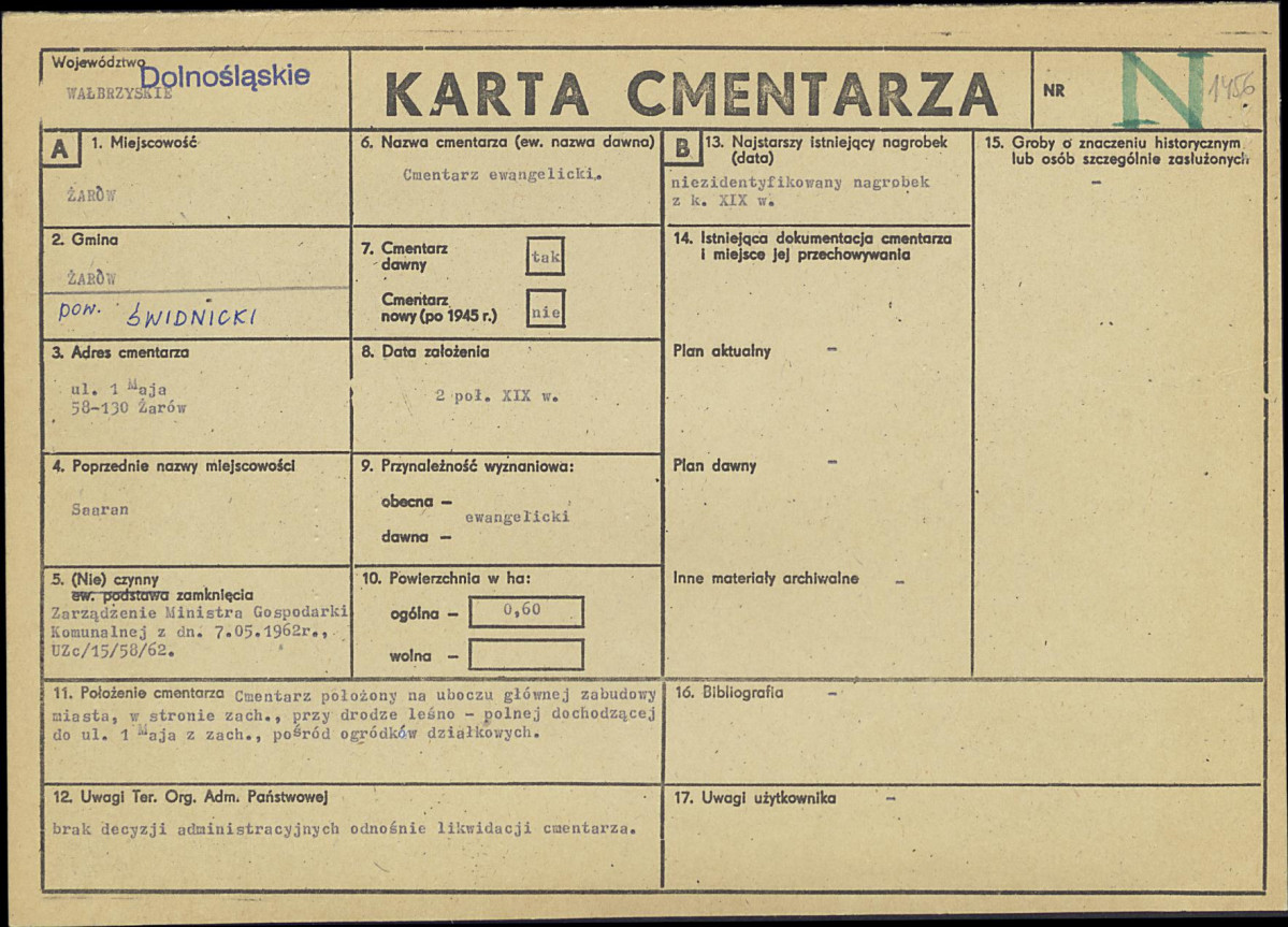 Karta cmentarza, skan nr 1
