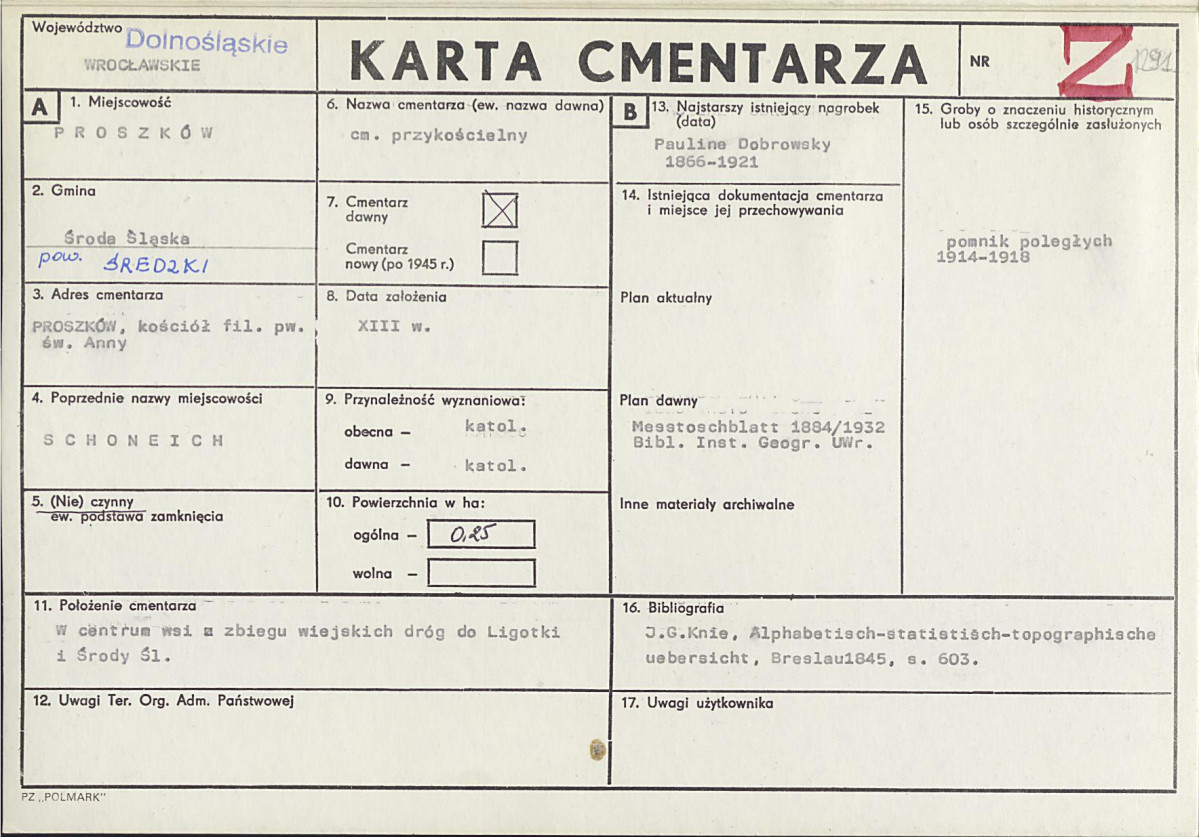 Karta cmentarza, skan nr 1