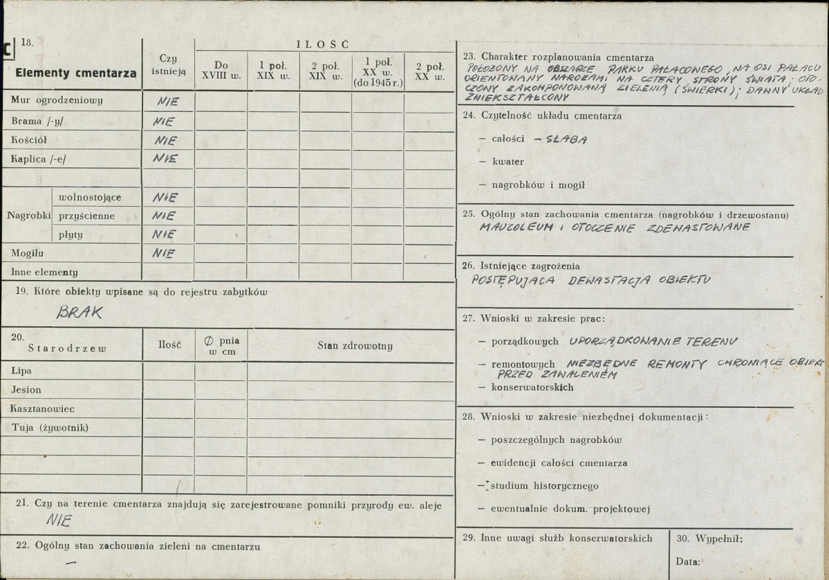 Karta cmentarza, skan nr 2