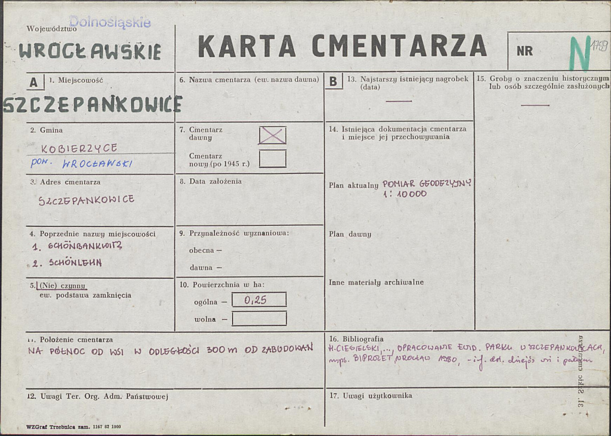 Karta cmentarza, skan nr 1