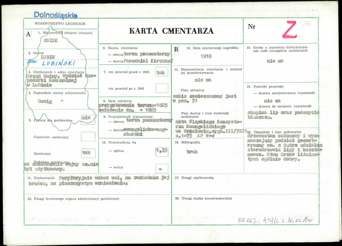 Karta cmentarza, skan nr 1