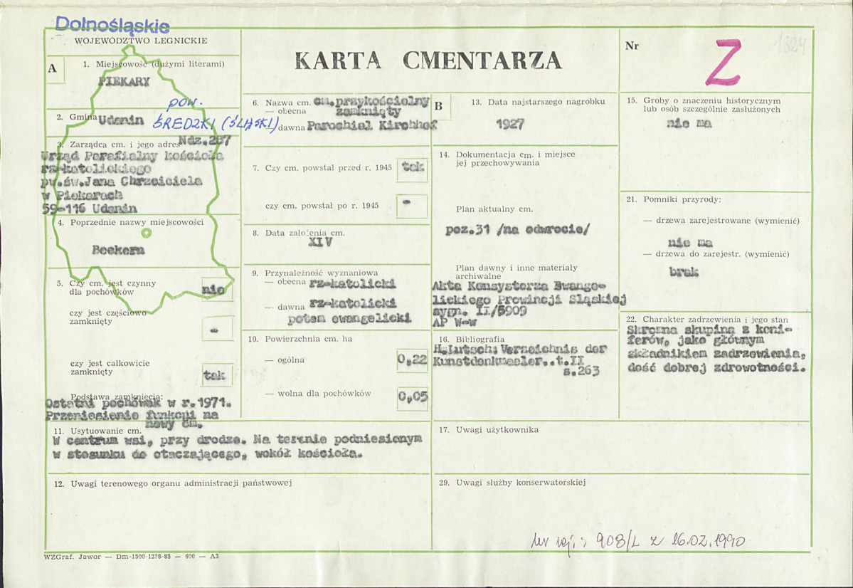 Karta cmentarza, skan nr 1