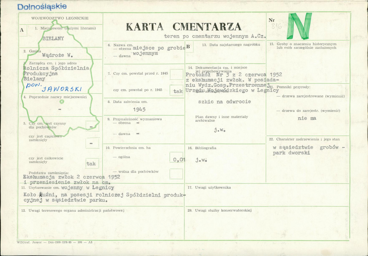 Karta cmentarza, skan nr 1