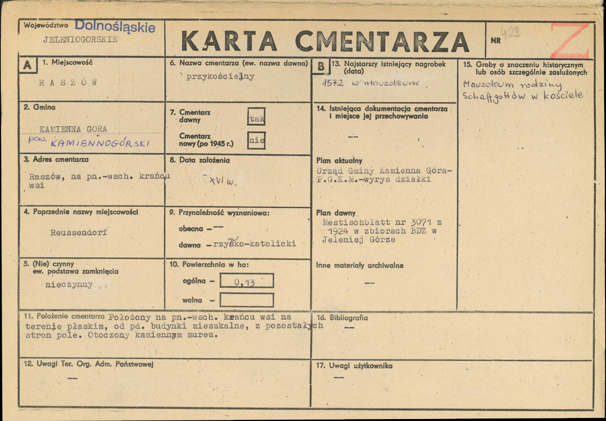 Karta cmentarza, skan nr 1
