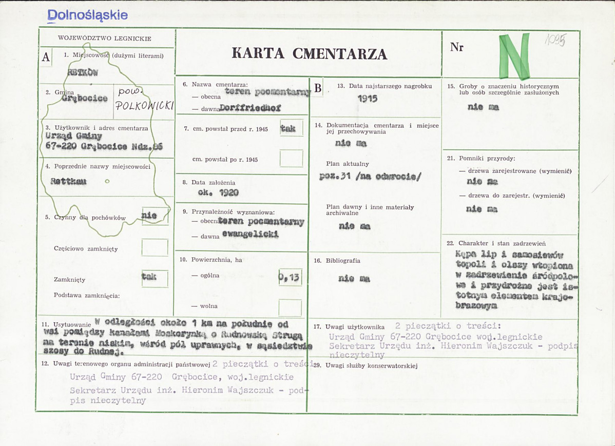 Karta cmentarza, skan nr 1