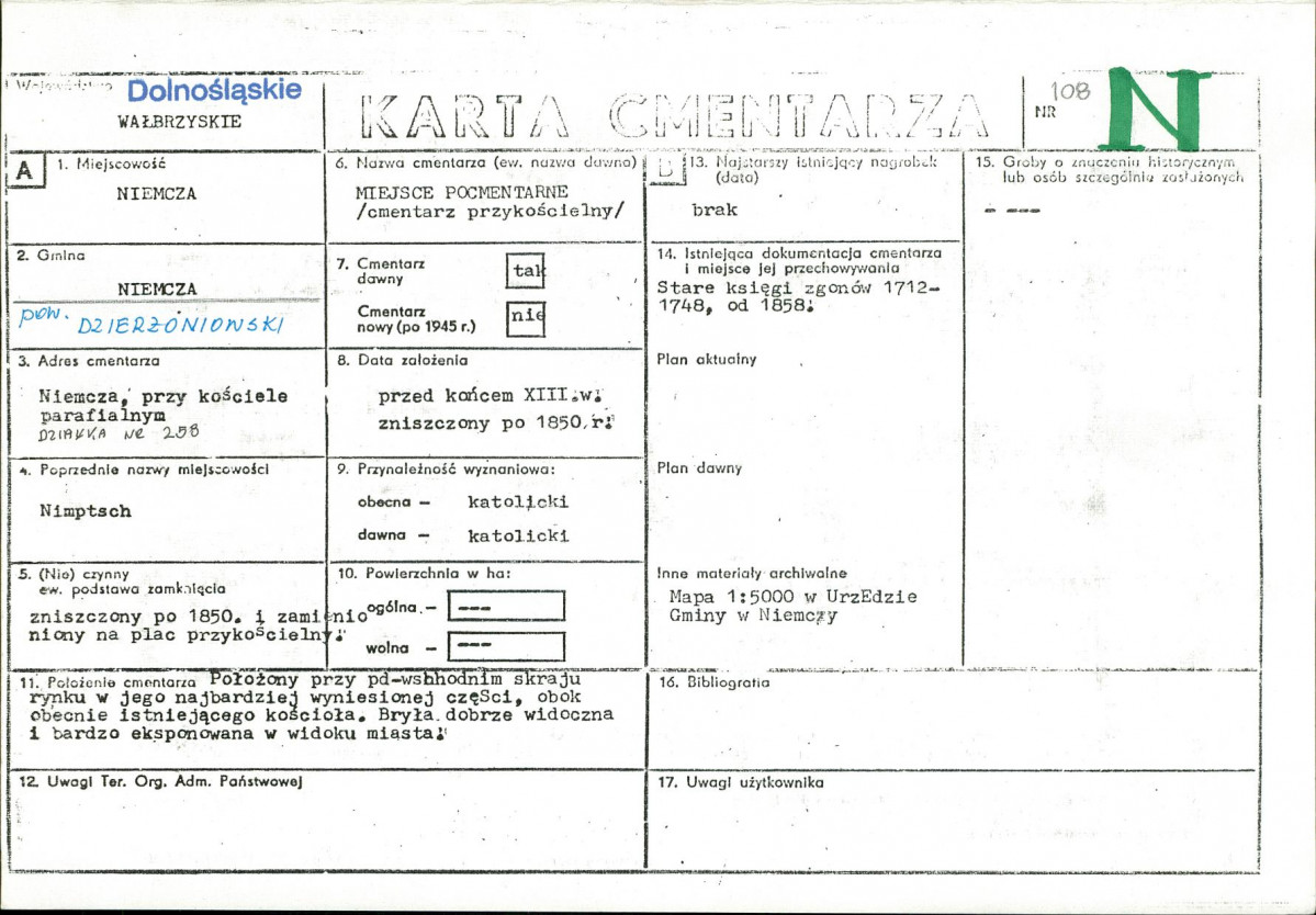 KC - Karta cmentarza, skan nr 1