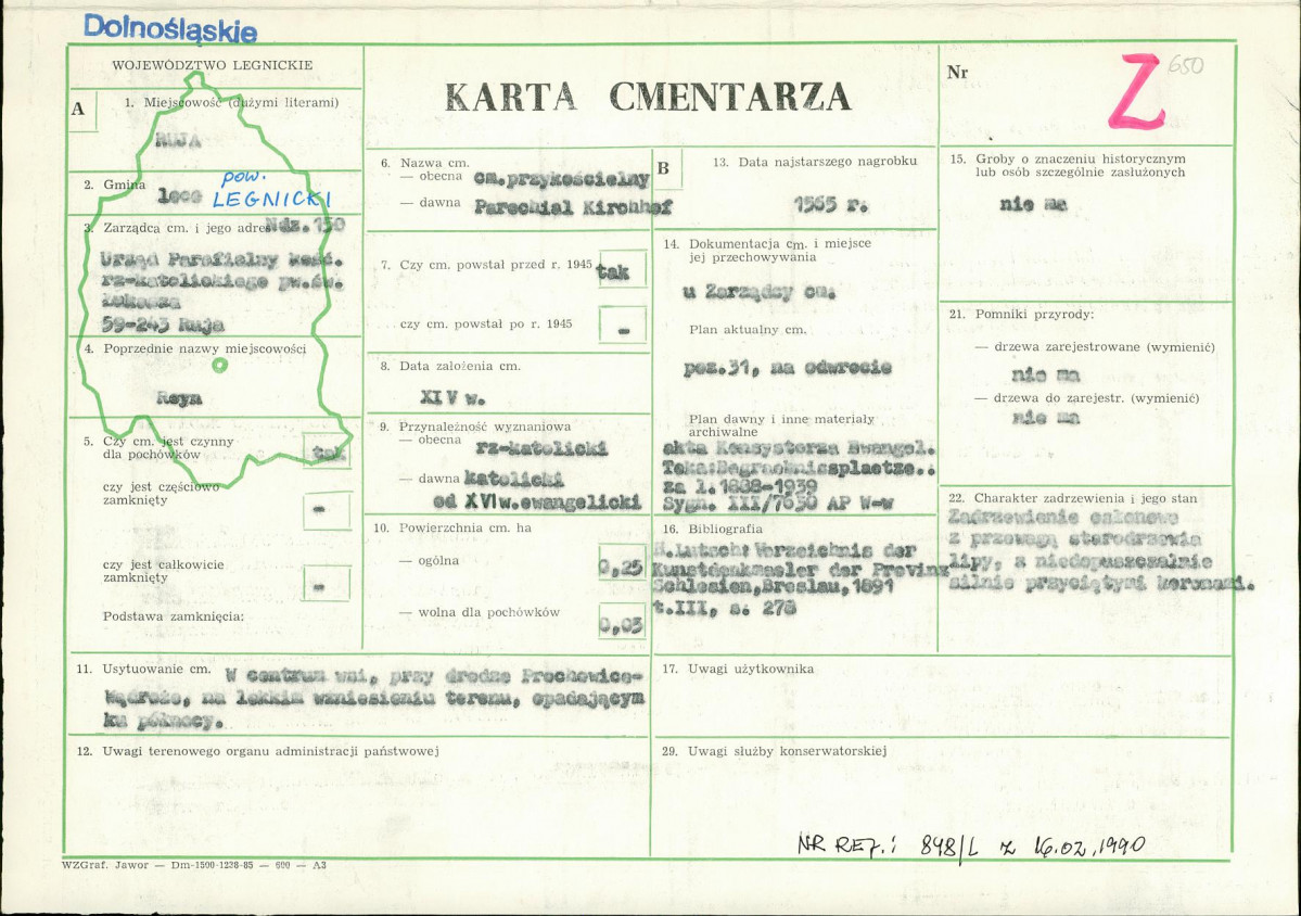 Karta cmentarza, skan nr 1