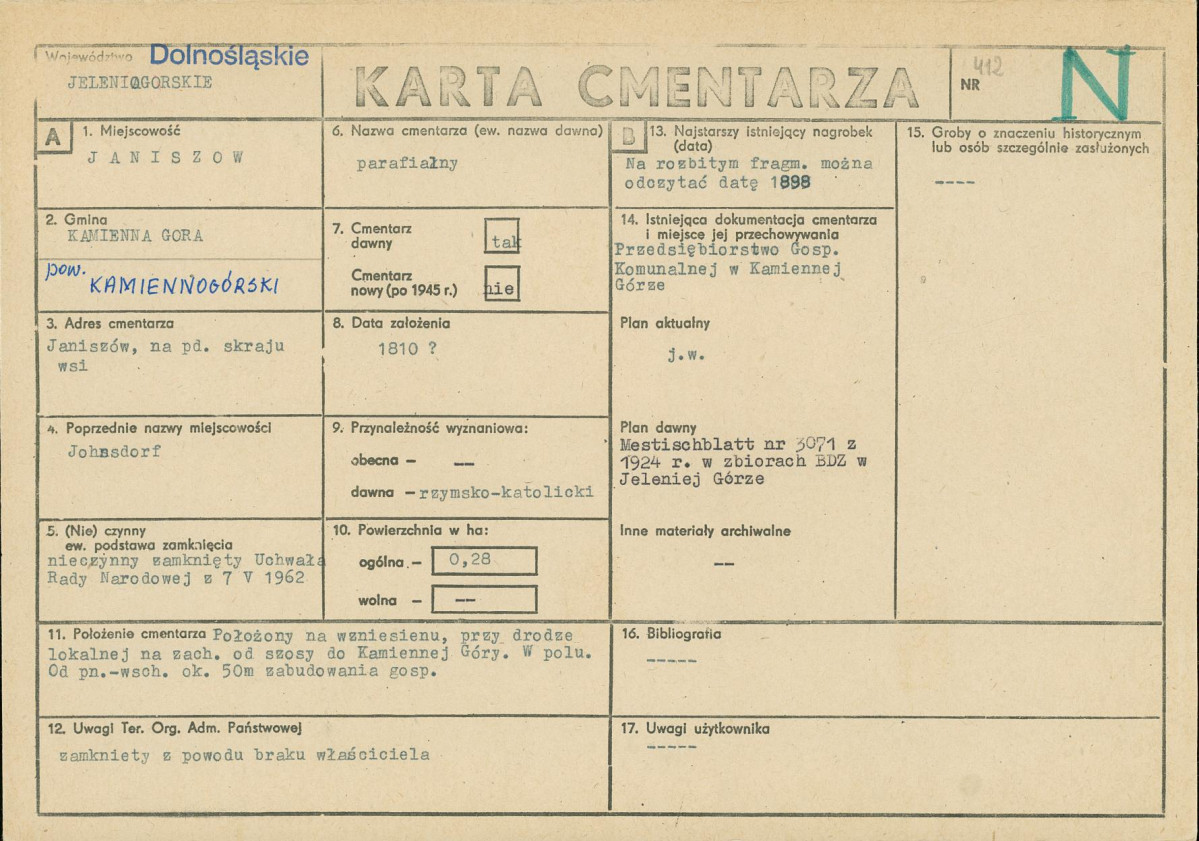 Karta cmentarza, skan nr 1