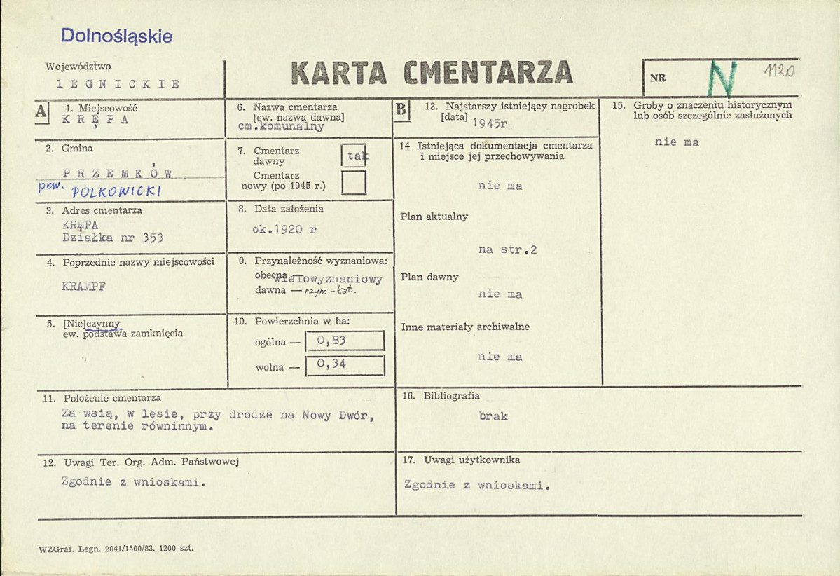 Karta cmentarza, skan nr 1