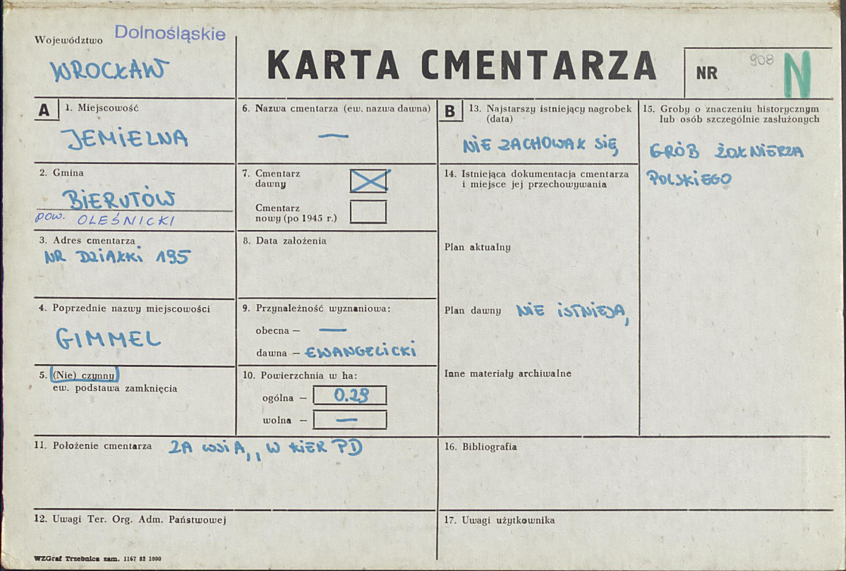 Karta cmentarza, skan nr 1
