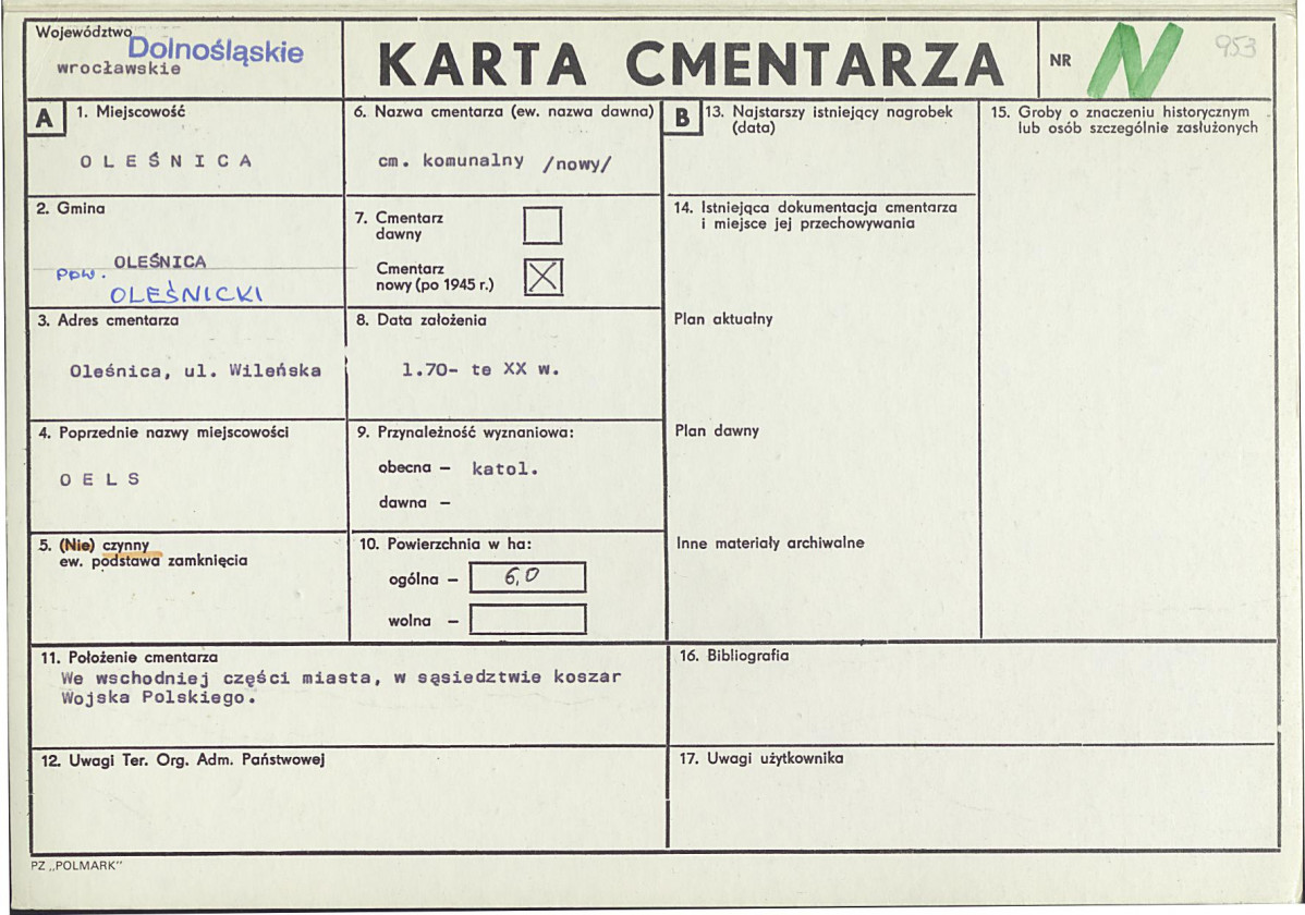 Karta cmentarza, skan nr 1