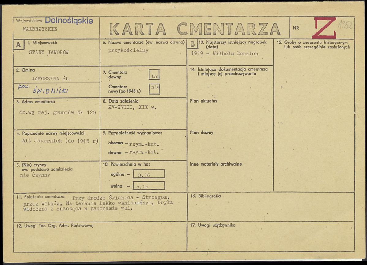 Karta cmentarza, skan nr 1