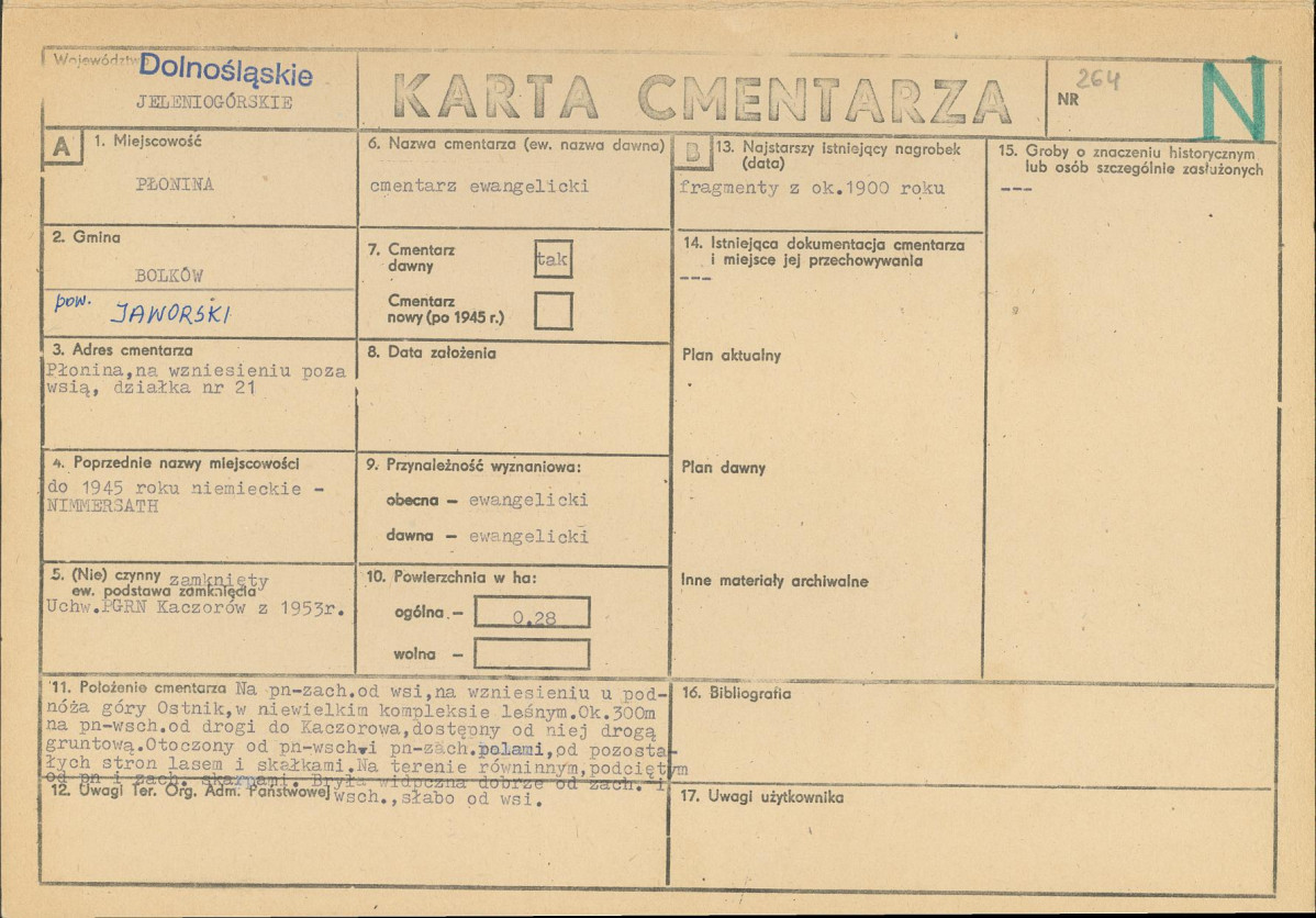Karta cmentarza, skan nr 1