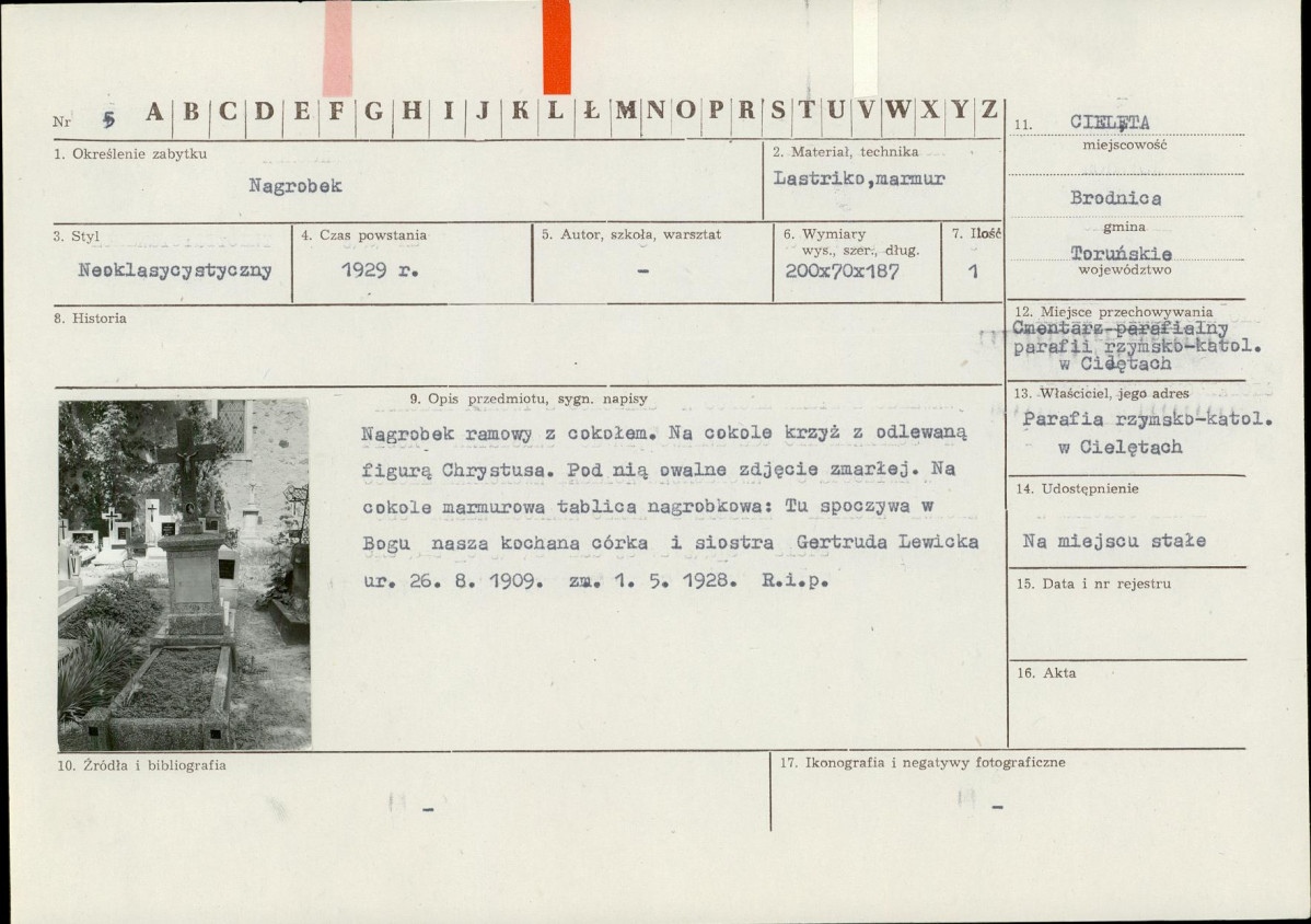 KC - Karta cmentarza, skan nr 18