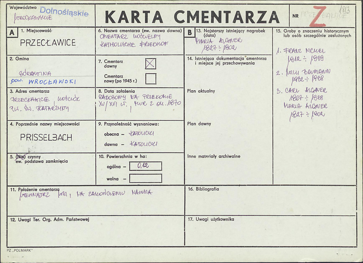 Karta cmentarza, skan nr 1