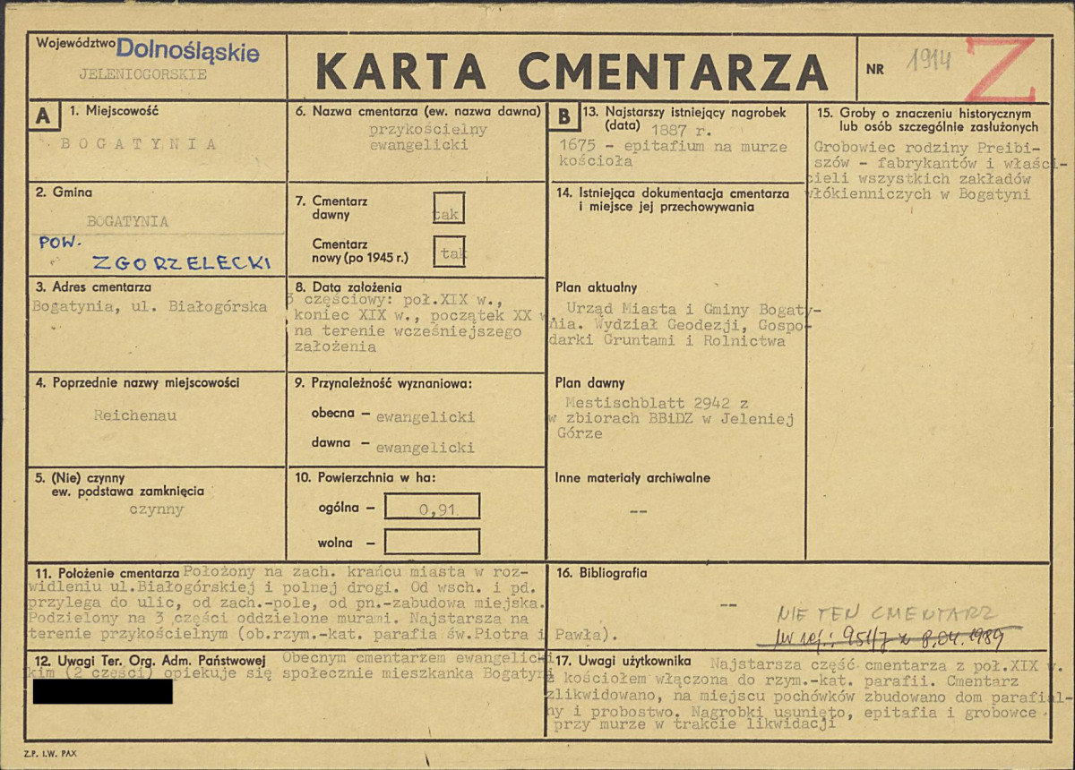 Karta cmentarza, skan nr 1