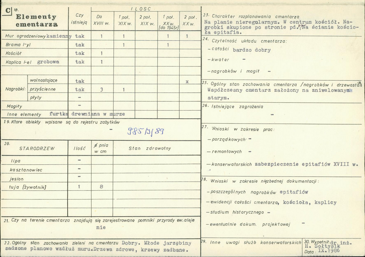 KC - Karta cmentarza, skan nr 2