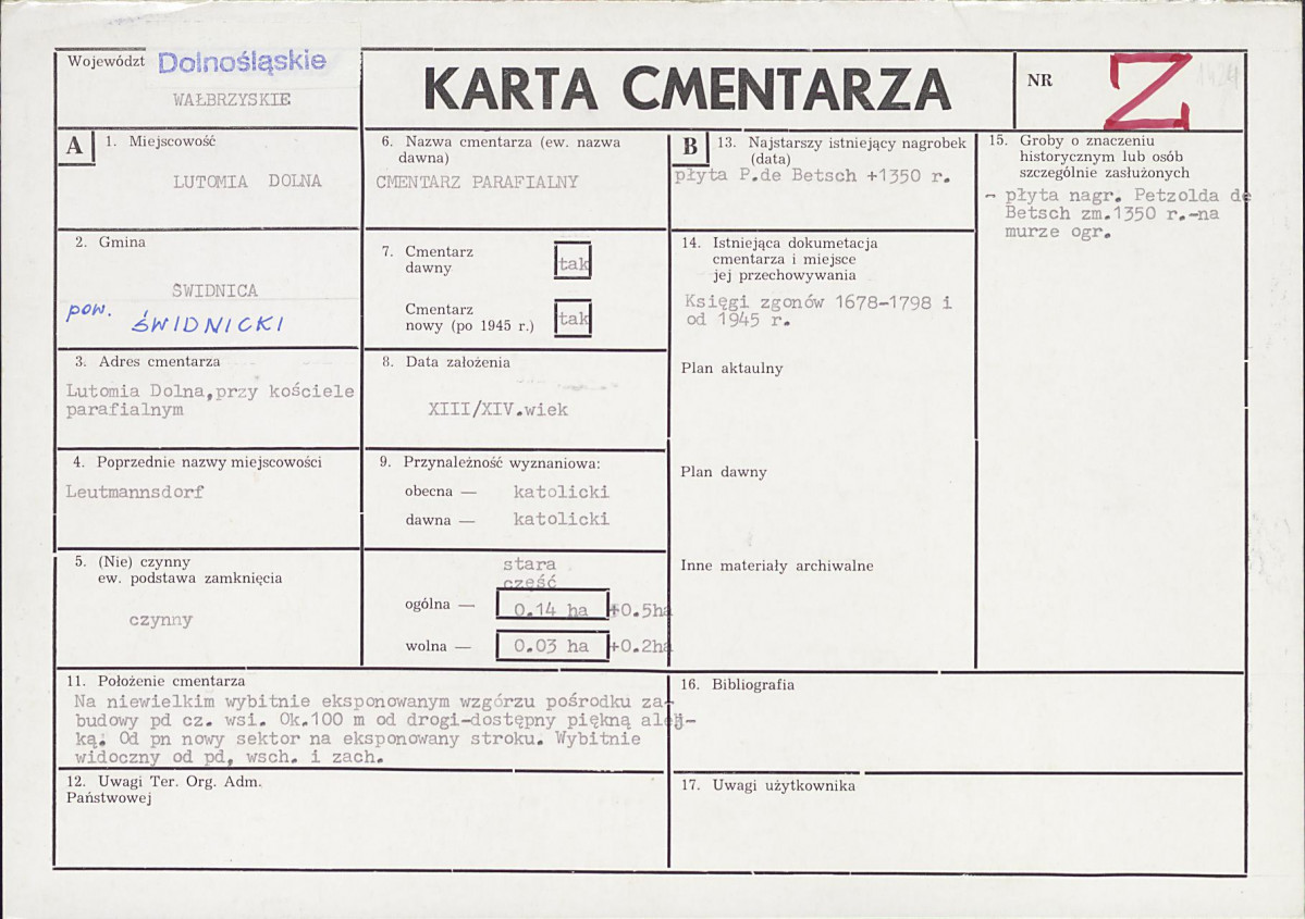 Karta cmentarza, skan nr 1