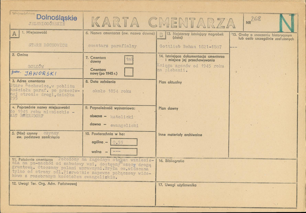 Karta cmentarza, skan nr 1