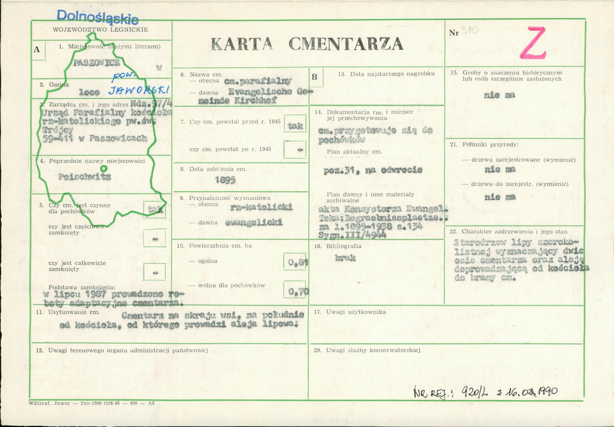 Karta cmentarza, skan nr 1