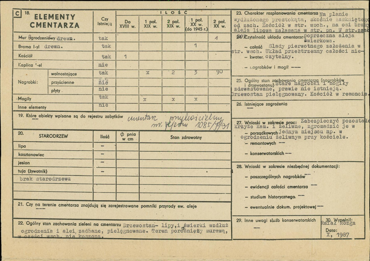 Karta cmentarza, skan nr 2