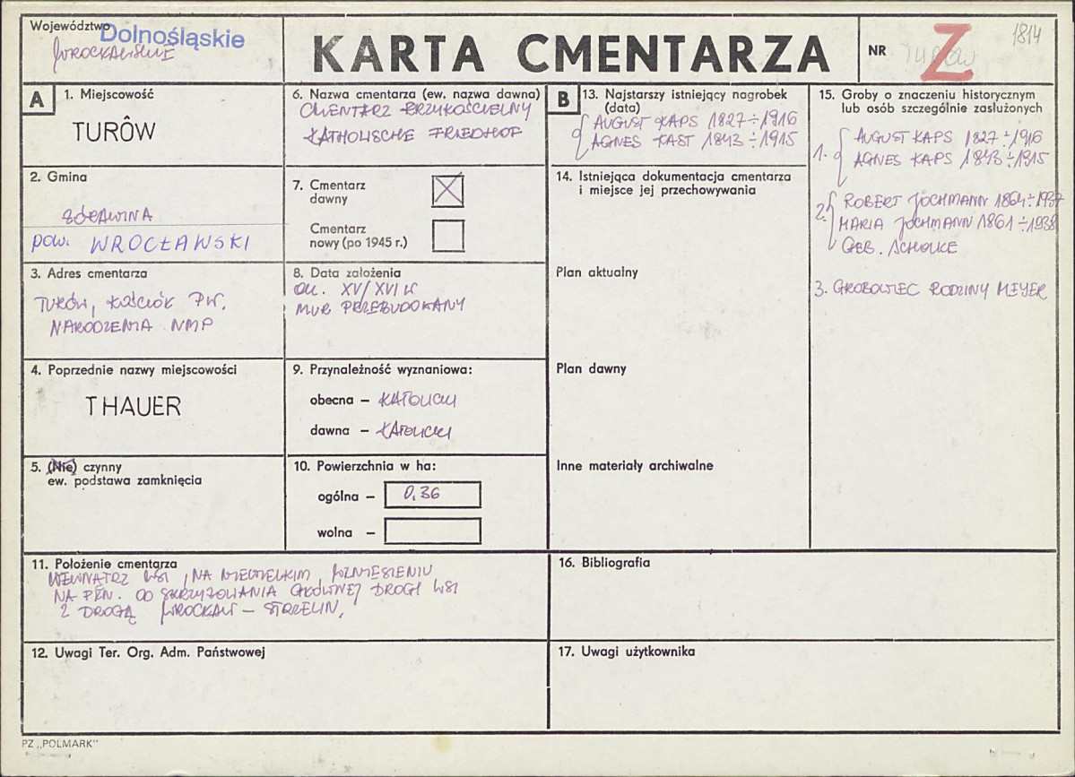 Karta cmentarza, skan nr 1