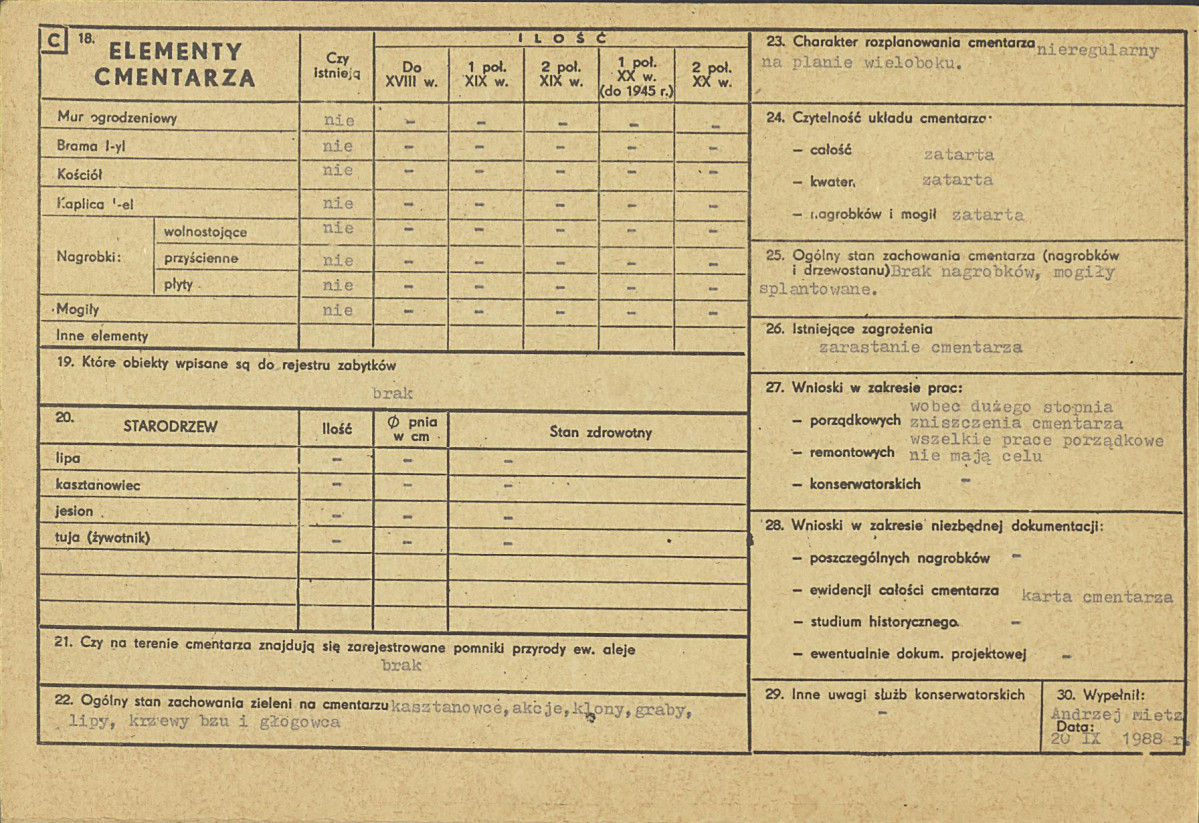 KC - Karta cmentarza, skan nr 2