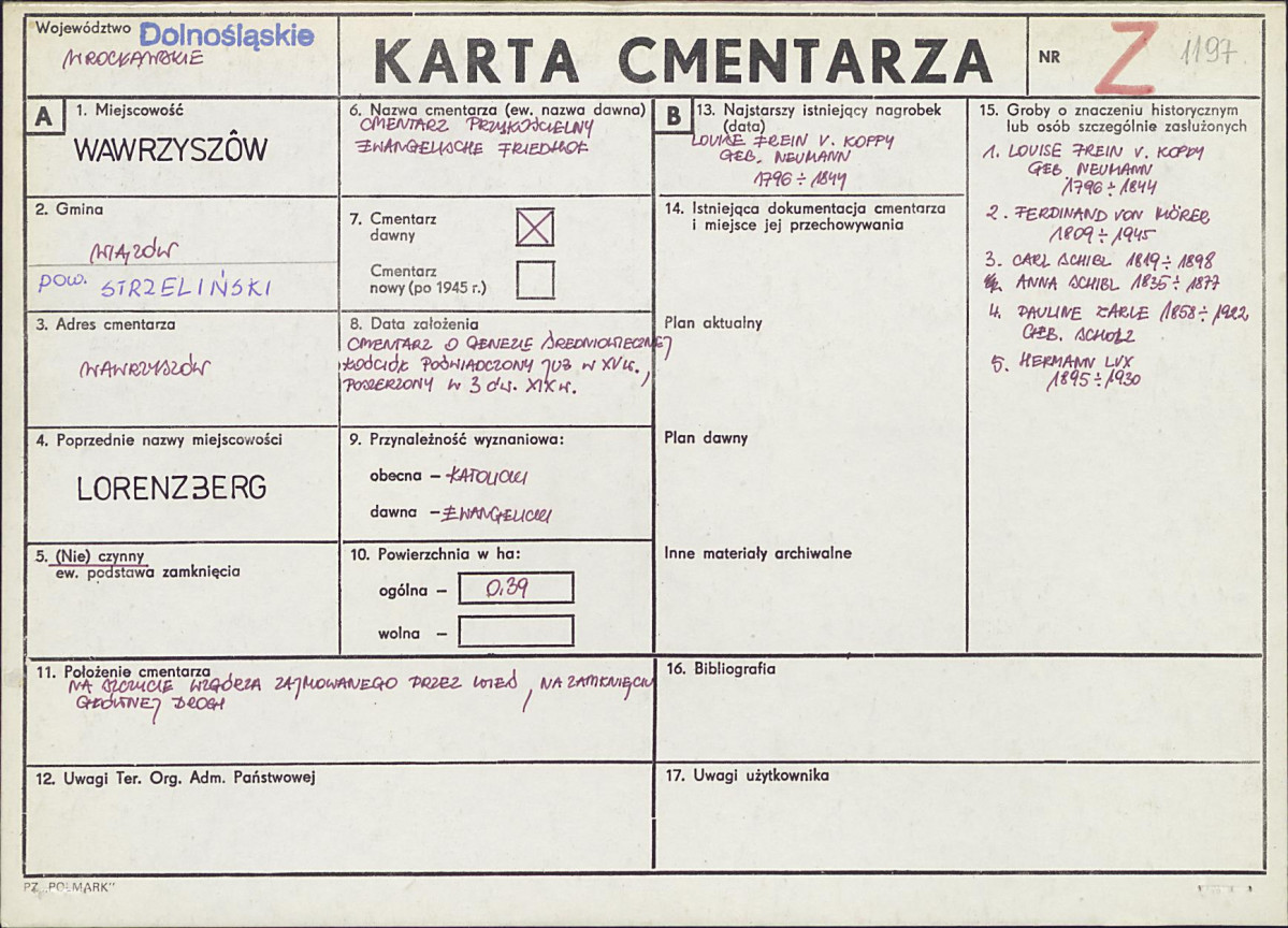Karta cmentarza, skan nr 1