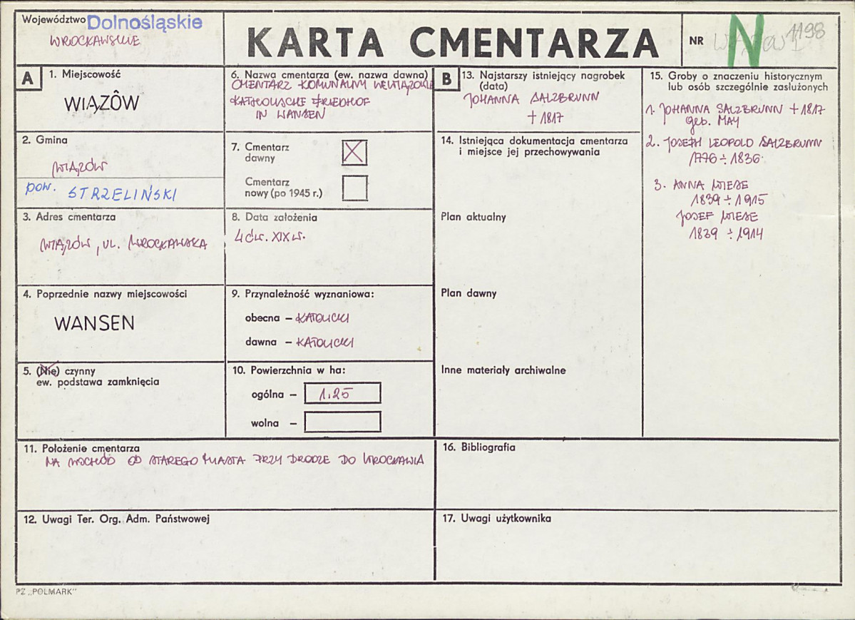 Karta cmentarza, skan nr 1