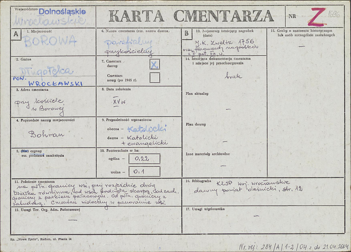 Karta cmentarza, skan nr 1