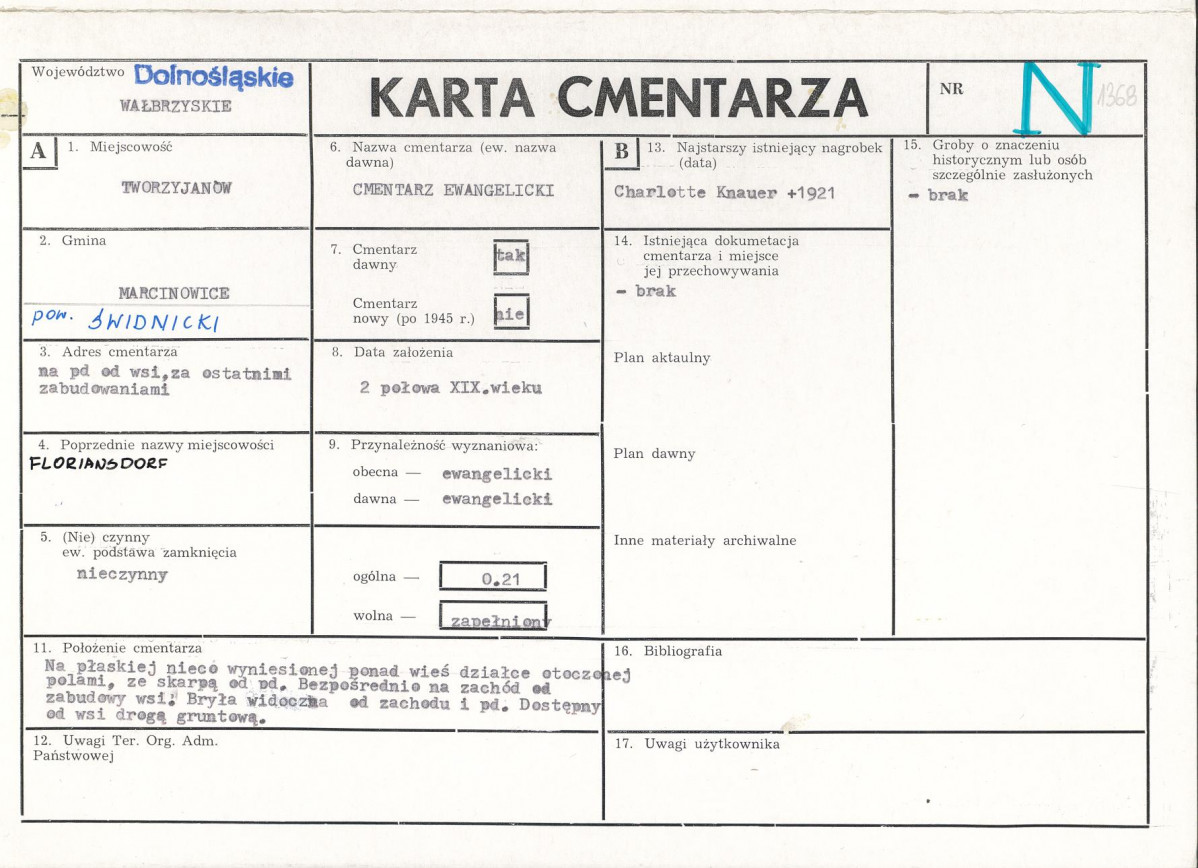 Karta cmentarza, skan nr 1