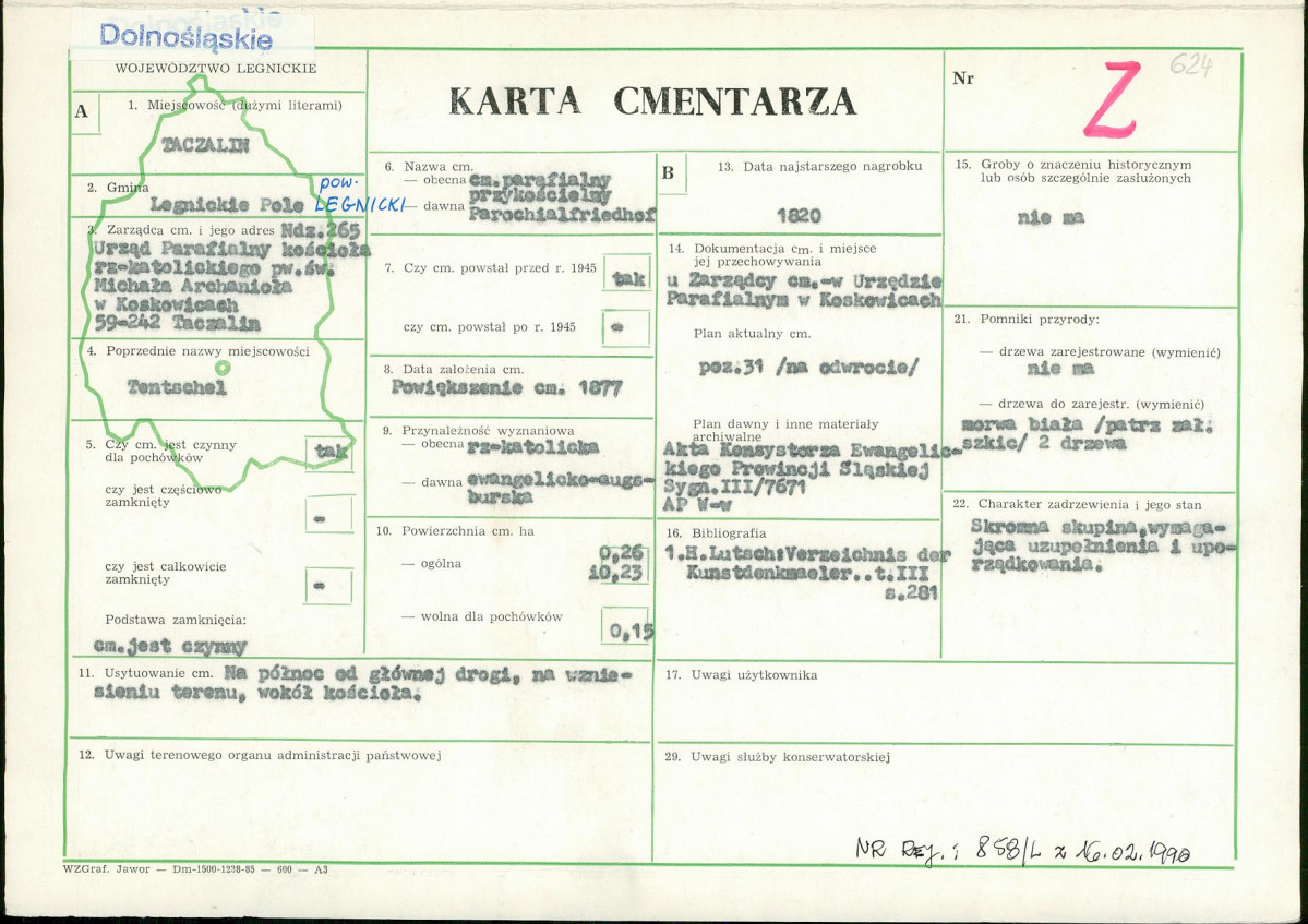 Karta cmentarza, skan nr 1