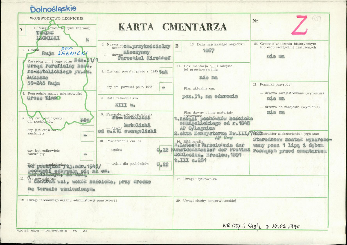 Karta cmentarza, skan nr 1