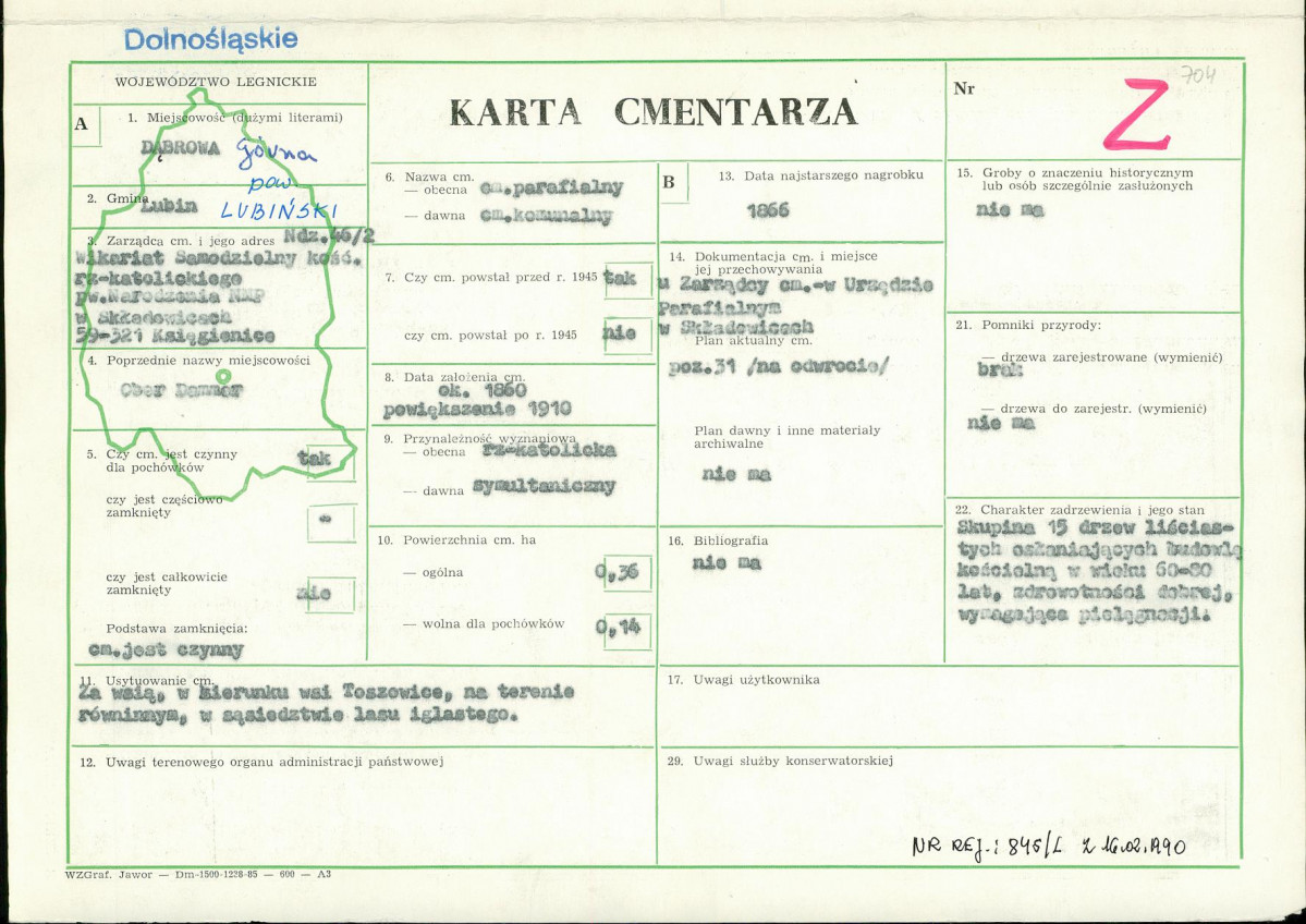 Karta cmentarza, skan nr 1