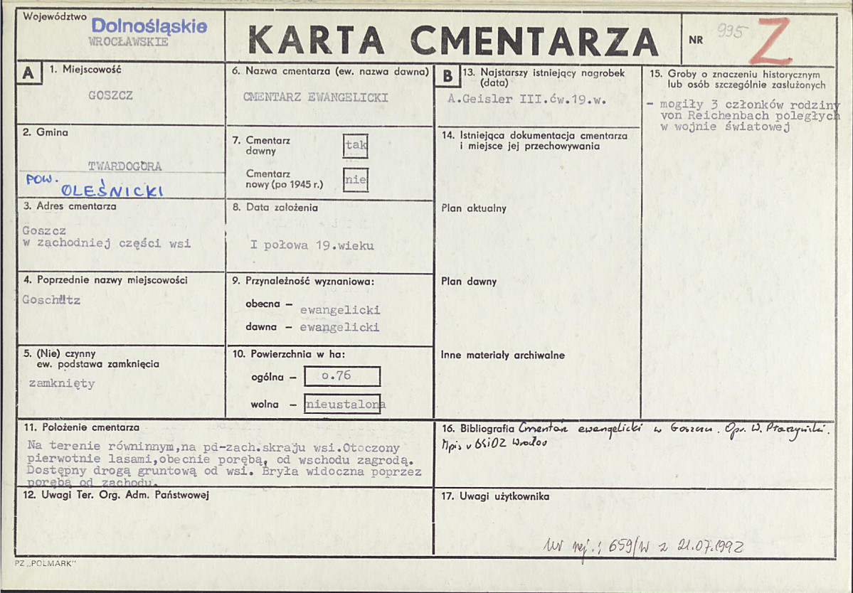 Karta cmentarza, skan nr 1