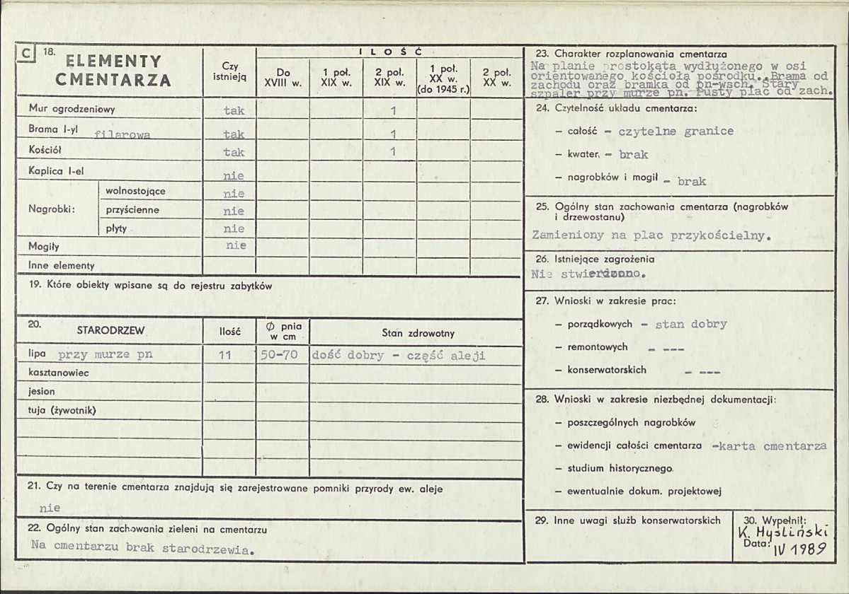 Karta cmentarza, skan nr 2