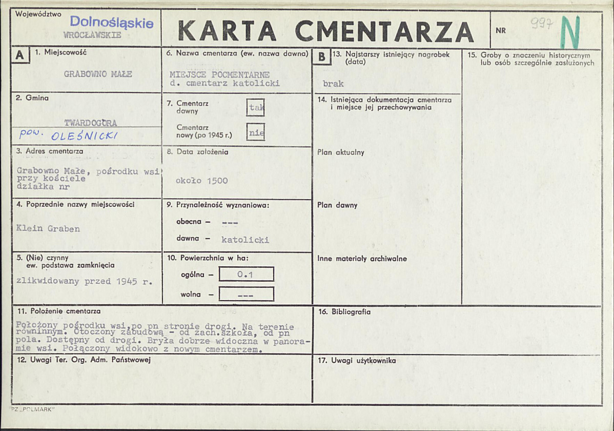 Karta cmentarza, skan nr 1
