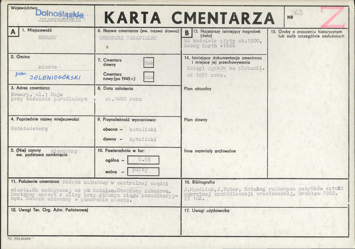 Karta cmentarza, skan nr 1