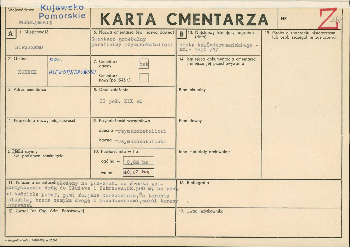 Karta cmentarza, skan nr 1