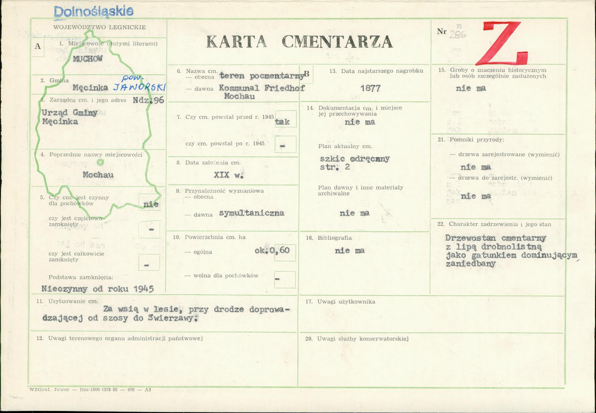 Karta cmentarza, skan nr 1