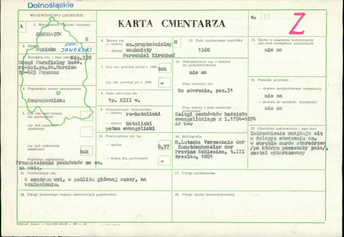 Karta cmentarza, skan nr 1