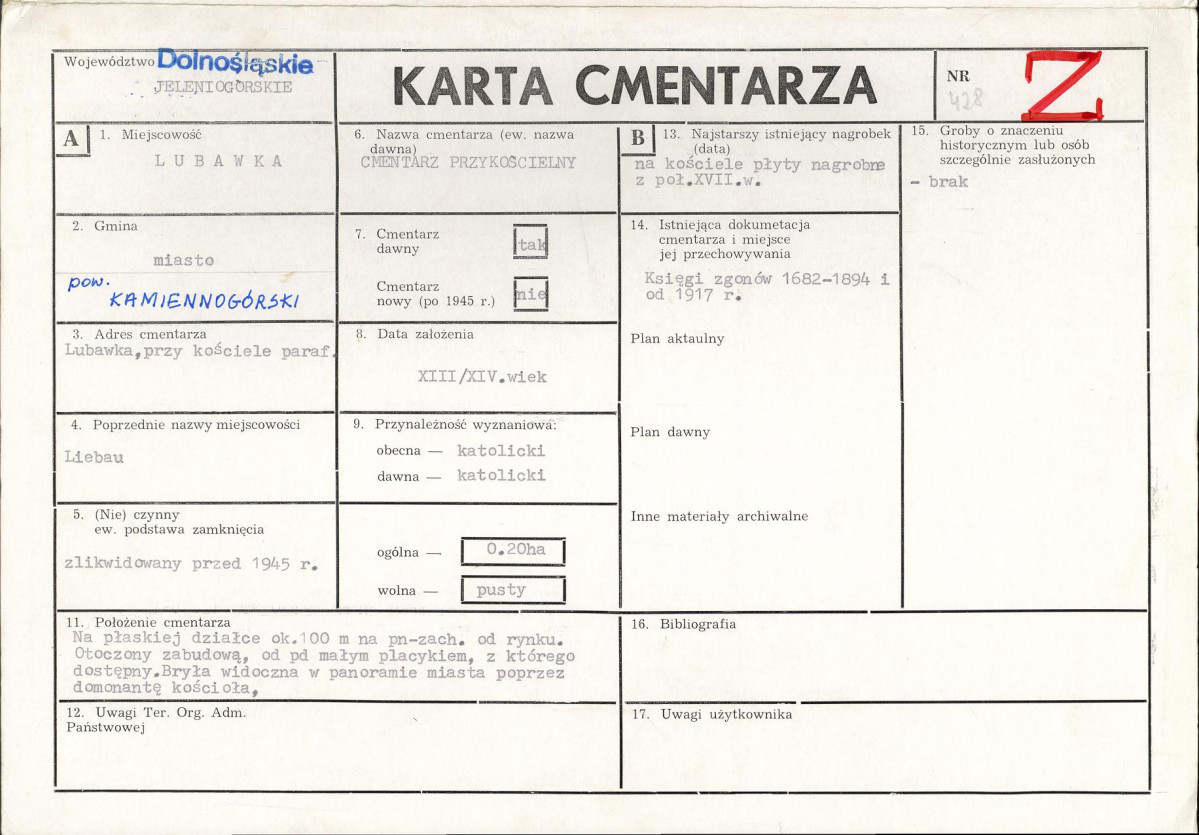 Karta cmentarza, skan nr 1